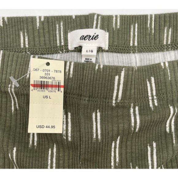 NWT AERIE HIGH WAIST CROPPED KICK FLARE PANT~Hi-Rise~Boho~Retro~Short~Ankle~L - Picture 5 of 9